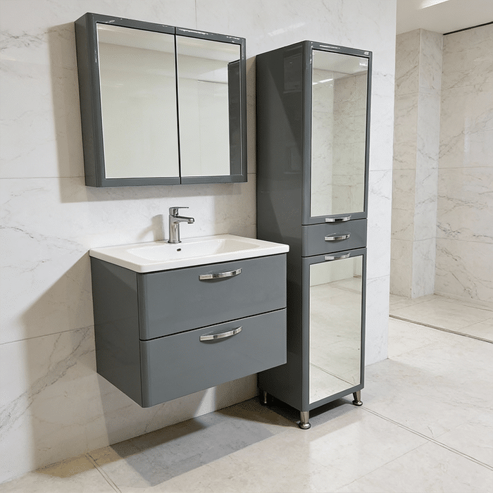 KUPATILSKI DONJI ORMAR 80 DARIA 2/1 ANTRACITE GLOSSY