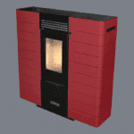 Kamin TOPLOZRAČNI na pelet CentroPelet ZS10-CRVENI (2.92-9.01kW) -CTM