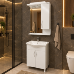 DORA 550 WHITE Ogledalo sa svjetlom